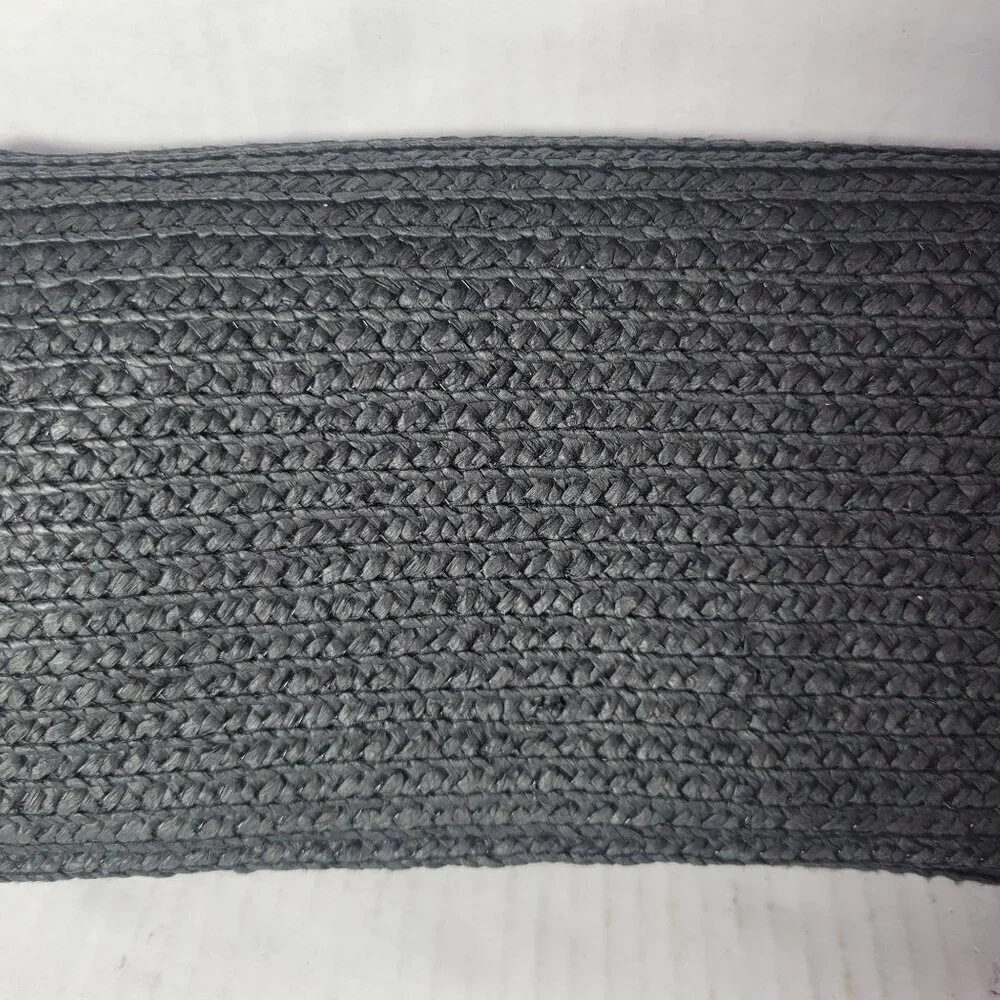 Betmar Black Woven Clutch With Magnetic Snap Closure & Interior Zipper Pocket